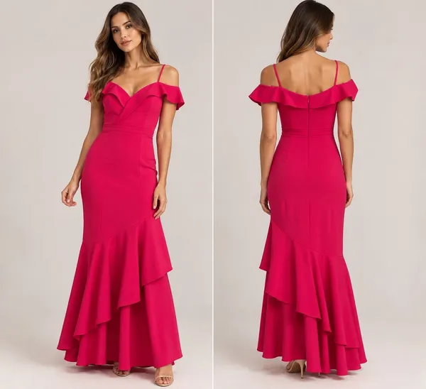 Vestido festa cosh rosa 38