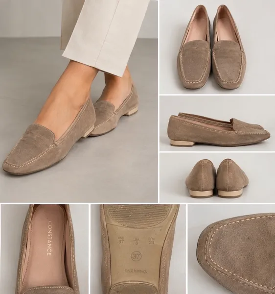 Mocassim bege Constance 37