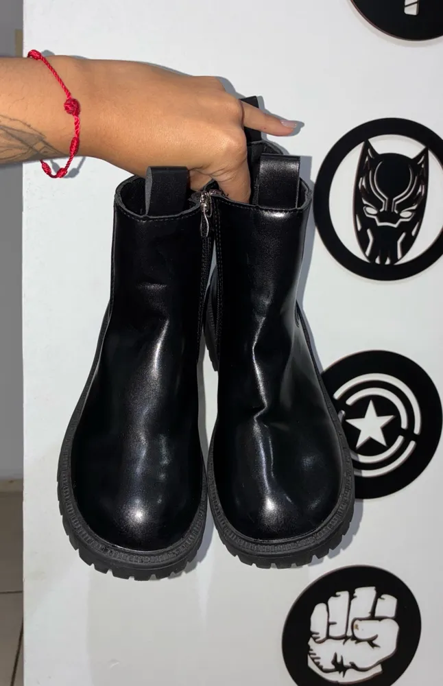 Bota coturno preta 36