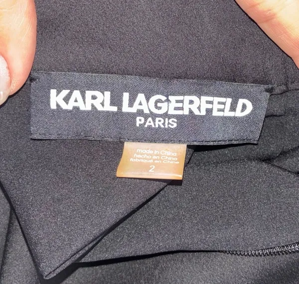 vestido preto karl lagerfeld paris P