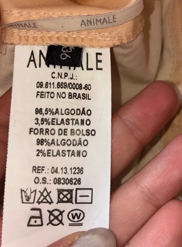Calça cargo animale nova na etiqueta 36