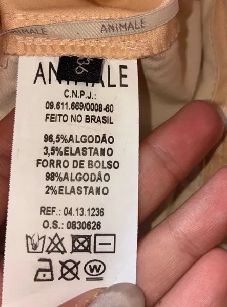 Calça cargo animale nova na etiqueta 36