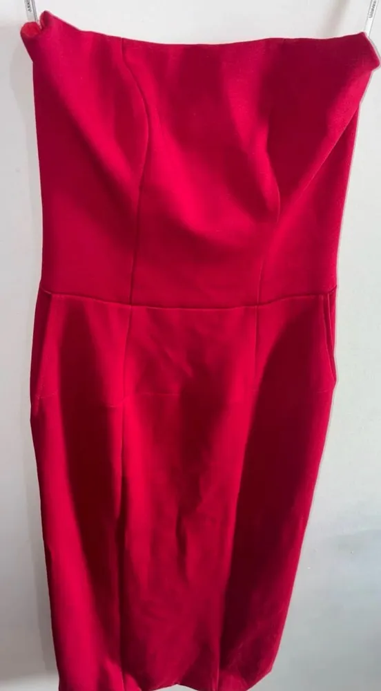 vestido midi grife anne fernandes Vermelho p