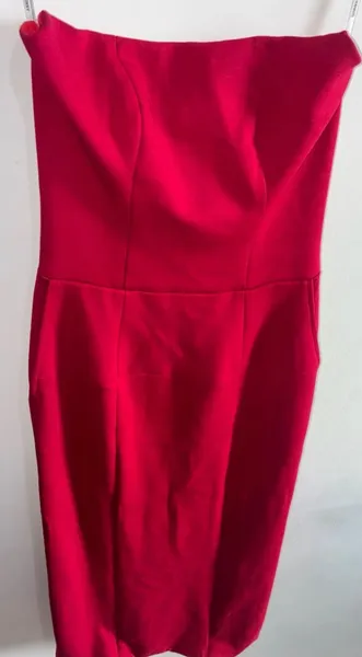 vestido midi grife anne fernandes Vermelho p