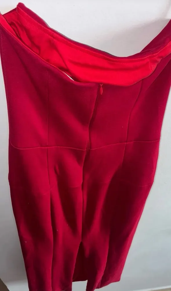 vestido midi grife anne fernandes Vermelho p