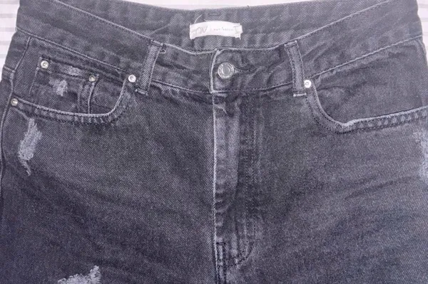 calça jeans by nv giuliana destroyed preta 38 nati vozza