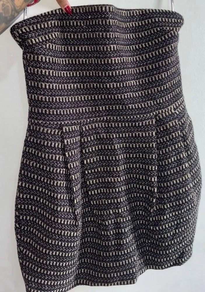 vestido festa anne fernandes tweed tomara que caia p