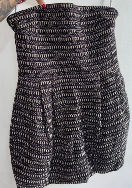 vestido festa anne fernandes tweed tomara que caia p