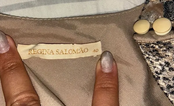 vestido da grife regina salomão animal print tam 40