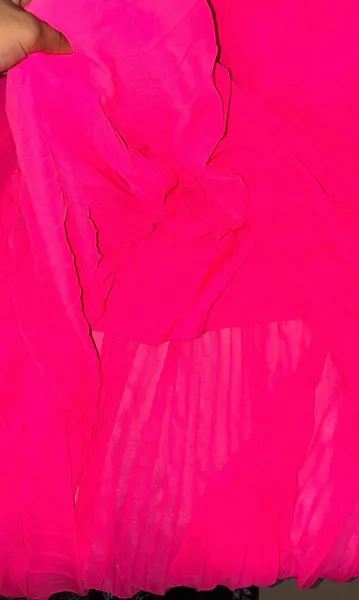 saia longa grife armani exchange plissada rosa m 38