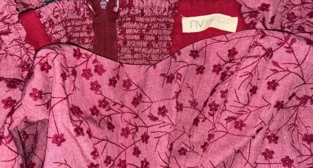 vestido bynv nati vozza délia floral rosa pp